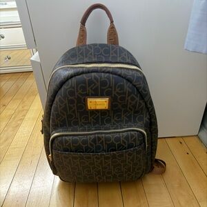 Calvin Klein Brown Backpack with Wallet